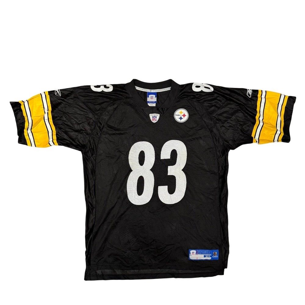 Reebok NFL Pittsburgh Steelers Heath Miller 83 Jersey Mens XL Black Mesh